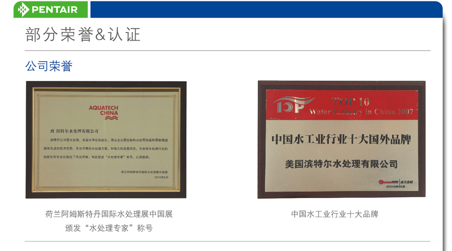 濱特爾公司榮譽